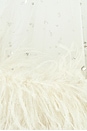 view 6 of 7 VELO MESH SHORT WITH EMBROIDERY & FEATHERS in Cream