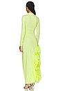 view 3 of 3 Draped Feather Gown in Limon