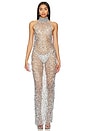 view 1 of 4 Sequin Mesh Gown in Silver