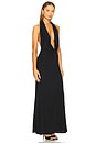 view 2 of 3 Deep Cowl Neck Gown in Black