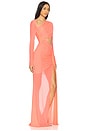 view 2 of 4 Asymmetric Cut Out Gown in Hot Pink