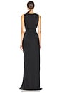 view 3 of 3 Satin Bias Belted Gown in Black