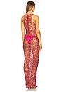 view 3 of 4 Sequin Tank Gown in Deep Pink