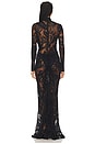 view 3 of 3 Burnout Jersey Halter Ruched Gown in Black