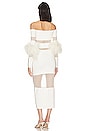 view 3 of 3 Sheer Cotton Viscose Intarsia Dress in Cream