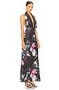 view 2 of 3 Floral Jersey Deep Cowl Neck Gown in Technicolor Floral