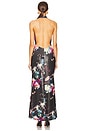 view 3 of 3 Floral Jersey Deep Cowl Neck Gown in Technicolor Floral