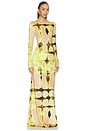 view 2 of 3 Boatneck Gown in Tie Dye
