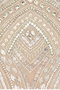 view 4 of 4 Mosaic Crystal Embroidery Sleeveless Boatneck Gown in Silver