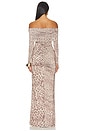 view 4 of 3 VESTIDO LARGO OFF THE SHOULDER  in Snow Leopard