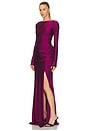 view 2 of 3 VESTIDO LARGO DRAPED WAISTE in Berry