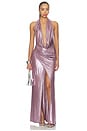 view 1 of 4 ROBE DRESS in Dark Mauve