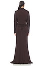 view 4 of 3 Printed Jersey Dolman Cowl Neck Gown in Chocolate