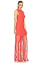view 2 of 3 Fringe Dress in Hot Coral