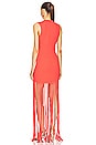 view 3 of 3 Fringe Dress in Hot Coral