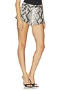view 2 of 6 Faux Stretch Mini Short in Python Print