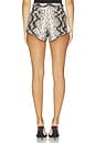 view 4 of 6 Faux Stretch Mini Short in Python Print
