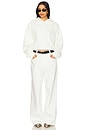 view 4 of 4 Cotton Cropped Sweatshirt in Off White