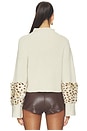 view 4 of 4 Merino Mock Neck Sweater With Patch in Sand