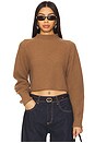 view 1 of 4 Airy Cashmere Cropped Sweater in Camel
