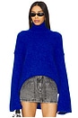 view 1 of 4 Alpaca Silk Oversized Sweater in Electric Blue