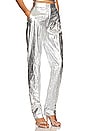 view 2 of 4 Crinkle Trouser in Silver