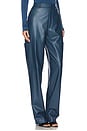 view 2 of 6 Stretch Faux Leather Tapered Trouser in Marine