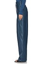 view 3 of 6 Stretch Faux Leather Tapered Trouser in Marine