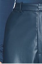 view 6 of 6 Stretch Faux Leather Tapered Trouser in Marine