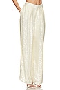 view 2 of 5 Sequin Viscose Low Waisted Trouser in Cream