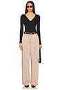 view 5 of 6 Satin Relaxed Pant in Oat