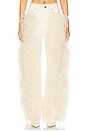 view 1 of 6 Denim Pant With Feathers in Cream