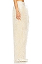 view 3 of 6 Denim Pant With Feathers in Cream