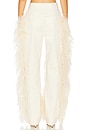 view 4 of 6 Denim Pant With Feathers in Cream