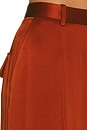view 6 of 6 Satin Relaxed Pleated Pant in Rust
