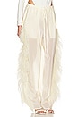 view 2 of 4 Textured Sheer Cupro Drawstring Pant W Ostrich in Cream
