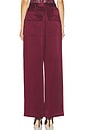 view 4 of 6 PANTALÓN SATIN PLEATED WIDE LEG in Crimson