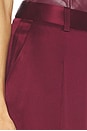 view 6 of 6 PANTALÓN SATIN PLEATED WIDE LEG in Crimson