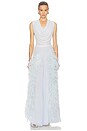 view 5 of 6 Wide Leg Pant With Feathers in Cloud