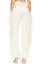 view 3 of 4 Doubleface Satin High Waisted Flare Pant W Ostrich in Cream