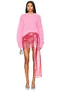 view 5 of 6 Sequin Drape Mini Skirt in Lotus