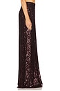 view 2 of 6 Sequin High Waist Slit Maxi Skirt in Mulberry