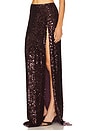 view 3 of 6 Sequin High Waist Slit Maxi Skirt in Mulberry