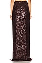 view 4 of 6 Sequin High Waist Slit Maxi Skirt in Mulberry