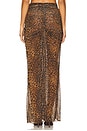 view 5 of 7 Printed Mesh Draped Skirt in Leopard