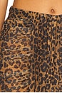 view 7 of 7 Printed Mesh Draped Skirt in Leopard