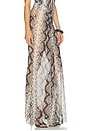 view 2 of 6 Mesh Ruched Maxi Skirt in Printed Python Mesh