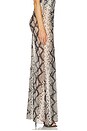 view 3 of 6 Mesh Ruched Maxi Skirt in Printed Python Mesh