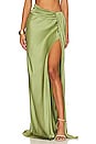 view 1 of 4 Asymmetric Maxi Skirt in Olive