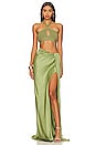 view 4 of 4 Asymmetric Maxi Skirt in Olive